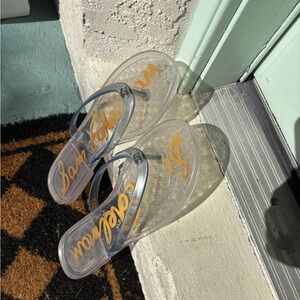 Sam Edelman Clear Blue Jelly Flip Flop Sandals